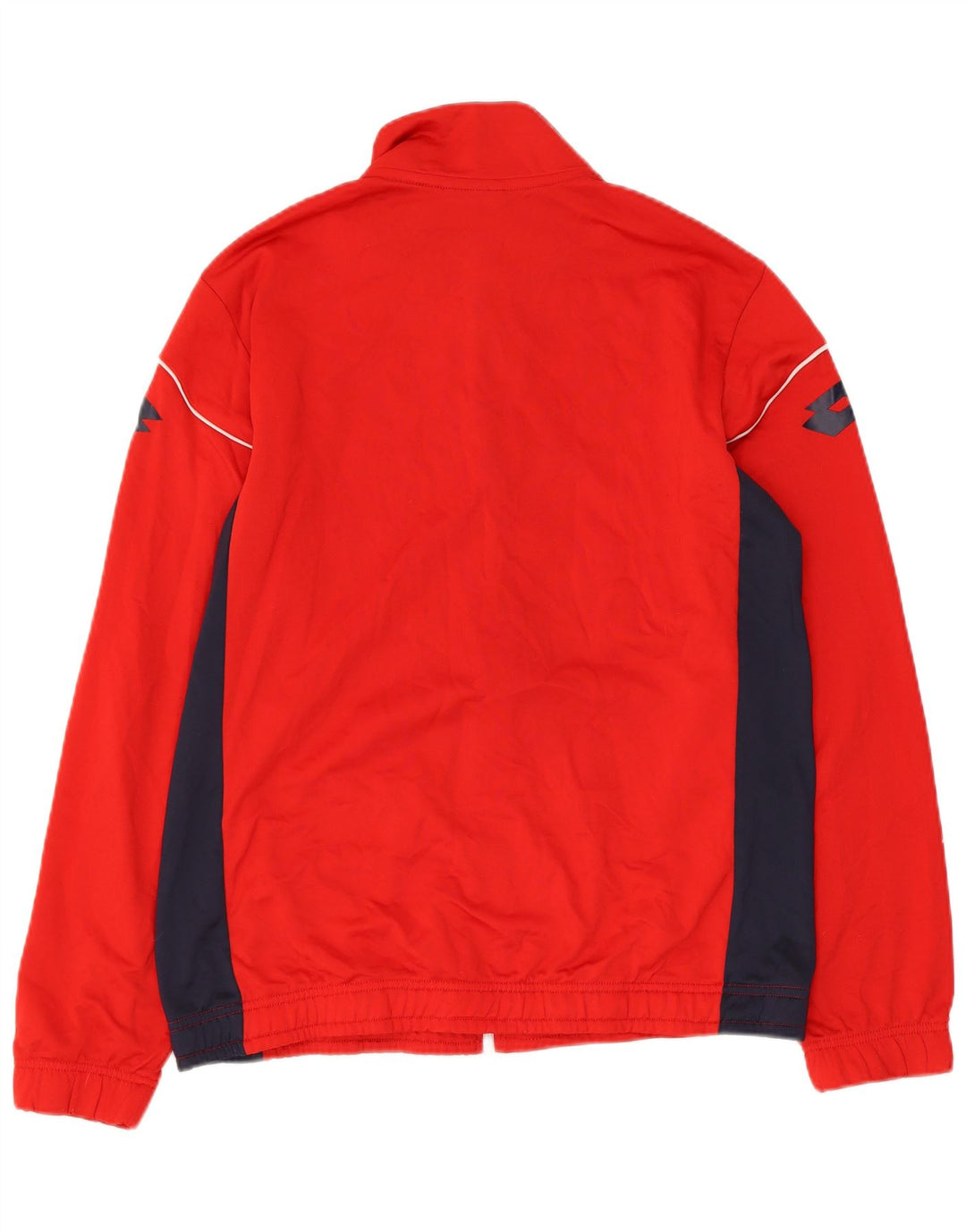 LOTTO Mens Graphic Tracksuit Top Jacket Médio Vermelho Colorblock Poliéster