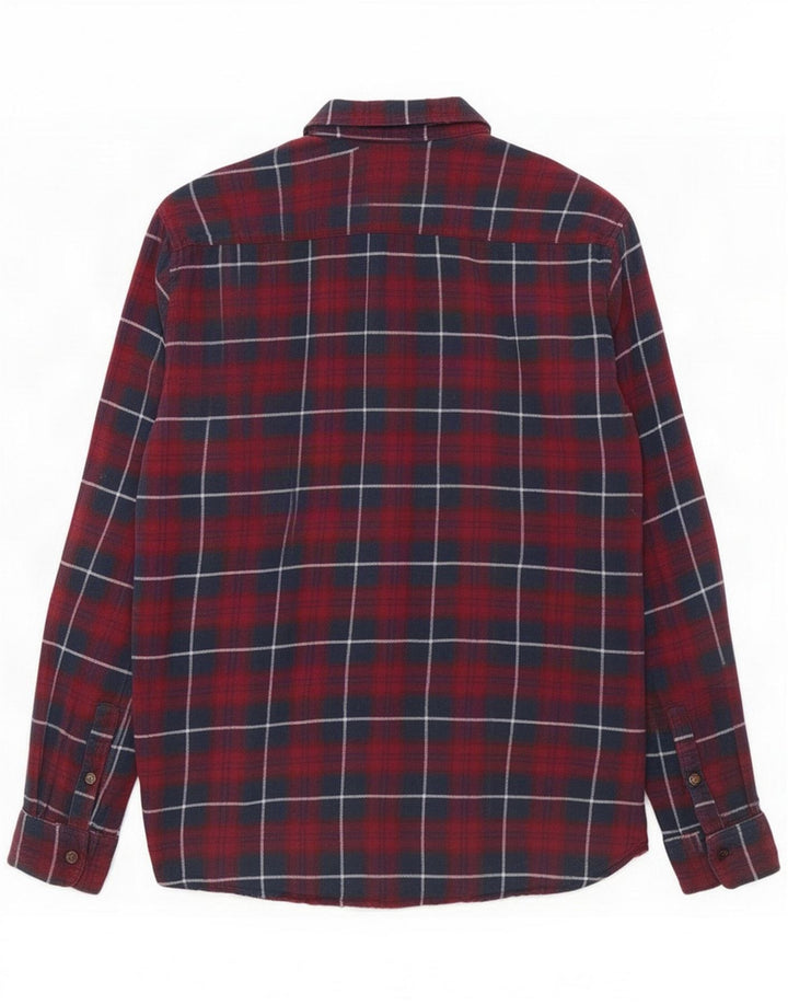Camisa masculina de flanela Jack & Jones médio xadrez marrom algodão