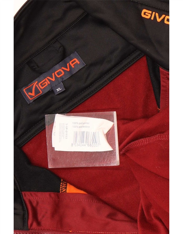 Givova Jaqueta masculina de agasalho gráfico XL Borgonha Colourblock poliéster