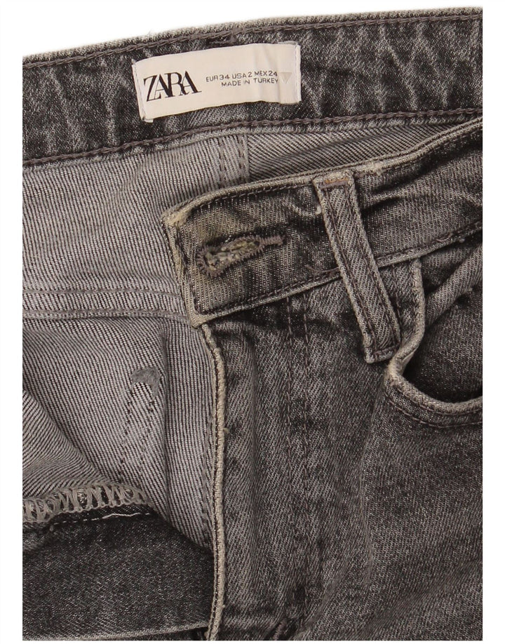 Zara Jeans Slim Feminino EU 34 2XS W24 L26 Cinza