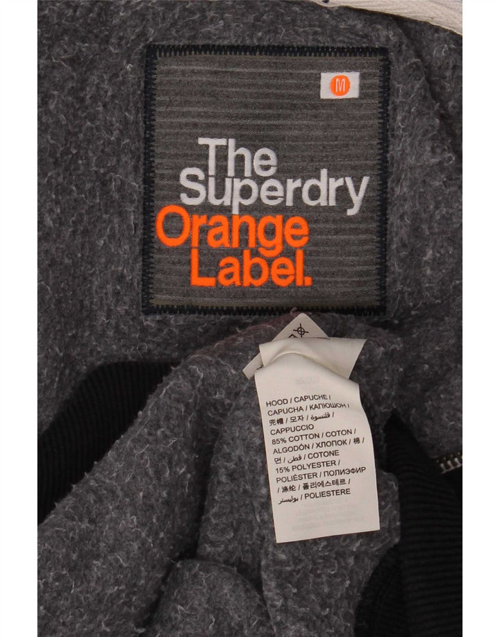 Suéter masculino Superdry com capuz e zíper médio algodão azul marinho
