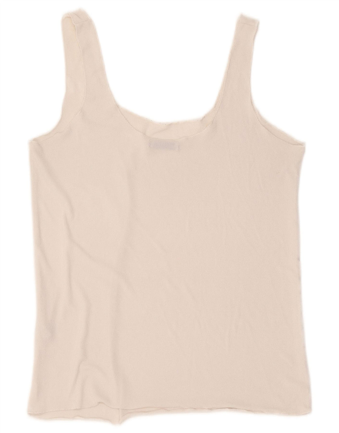 Zara Womens Crop Vest Top UK 14 Grande Poliéster Branco