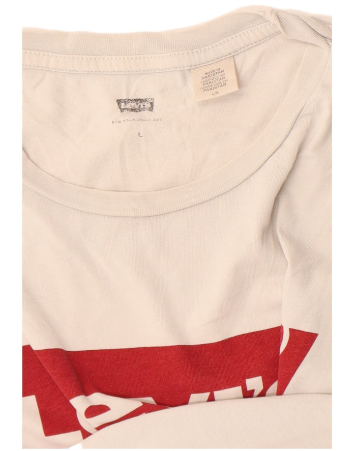 Camiseta gráfica masculina Levi's Top grande branco