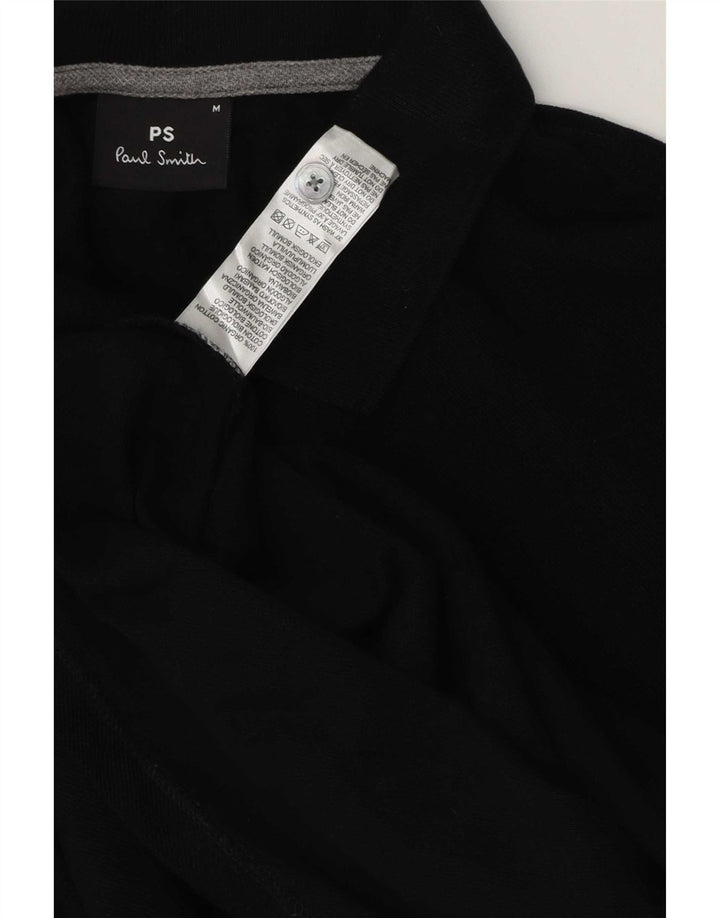 Camisa polo masculina de manga comprida Paul Smith preta média