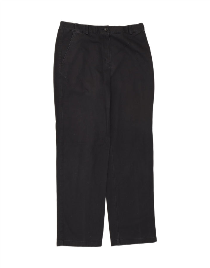 Zara Jeans feminino cintura alta reta UE 38 pequeno W28 L32 algodão azul