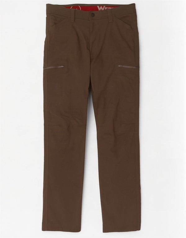Calça cargo masculina Wrangler reta W32 L32 cáqui nylon