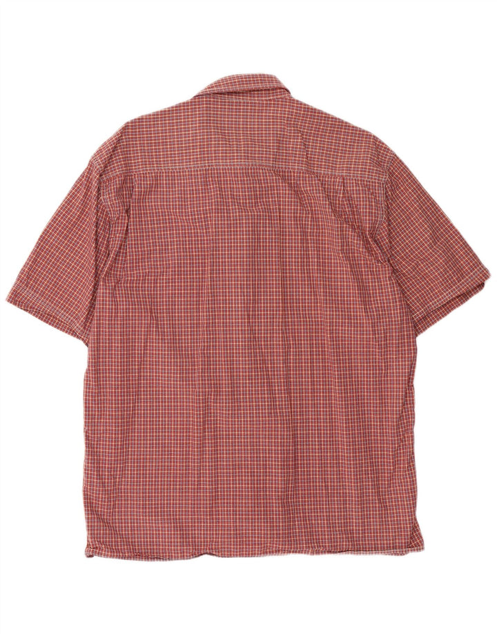 Camisa masculina de manga curta WRANGLER XL algodão xadrez vermelho