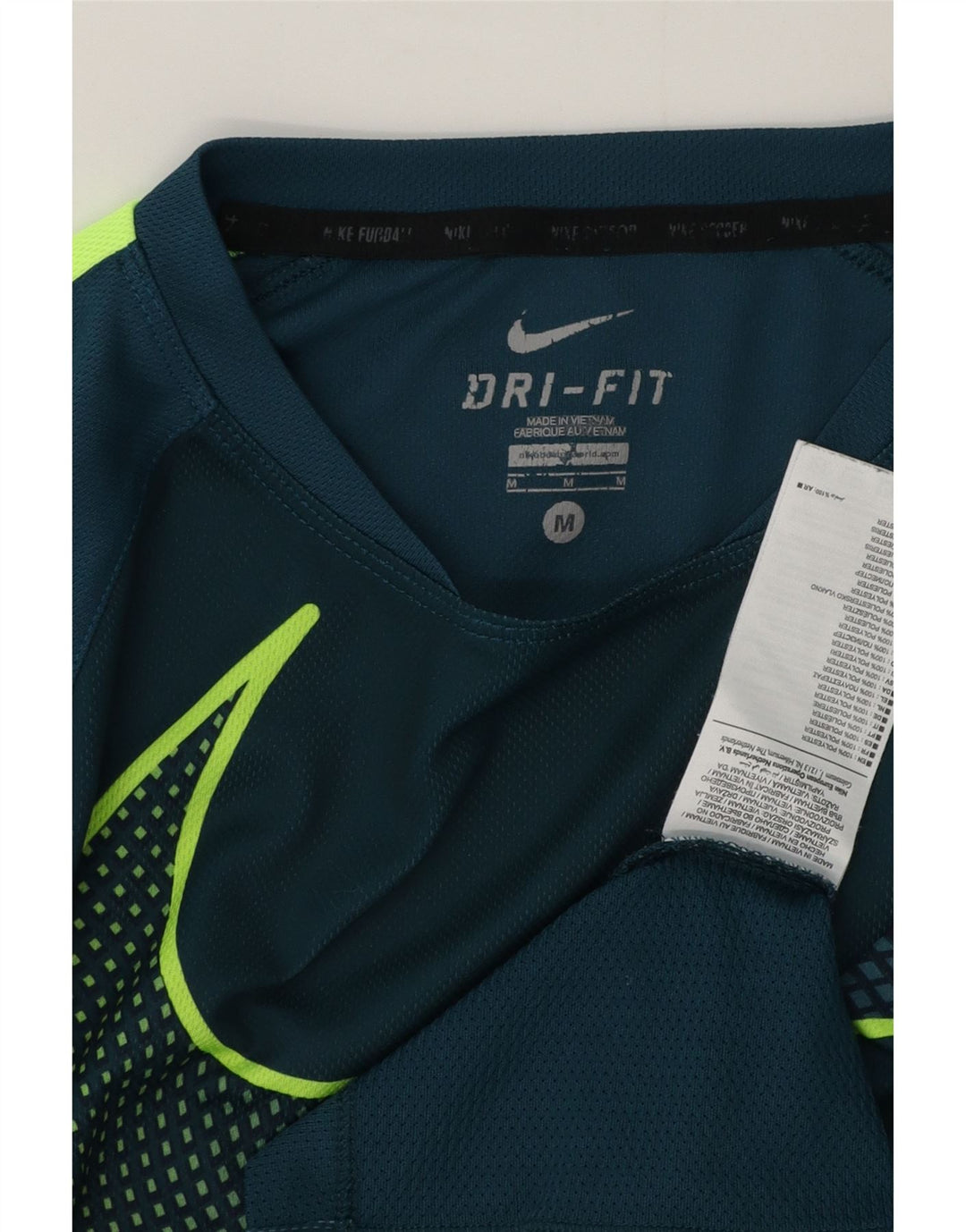 Camiseta Nike Masculina Dri Fit Graphic Top Médio Azul Colourblock Poliéster