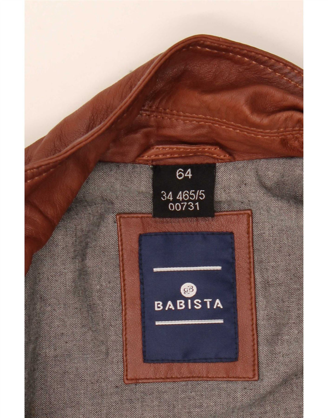 Jaqueta de couro masculina Babista EU 64 7XL couro marrom