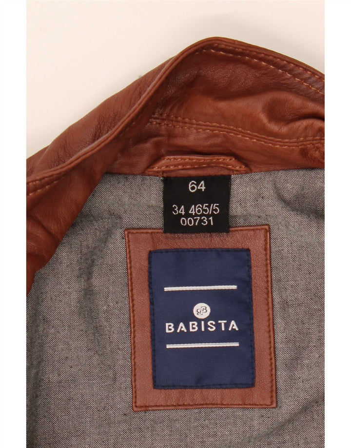 Jaqueta de couro masculina Babista EU 64 7XL couro marrom
