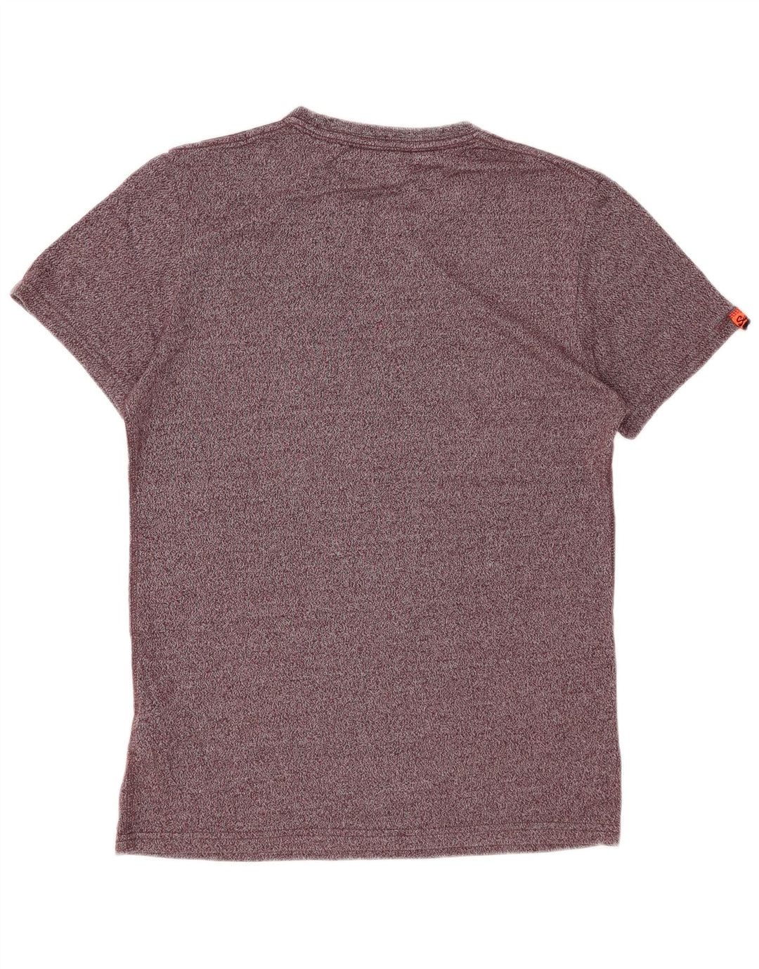 Camiseta masculina gráfica SUPERDRY grande algodão manchado cor de vinho