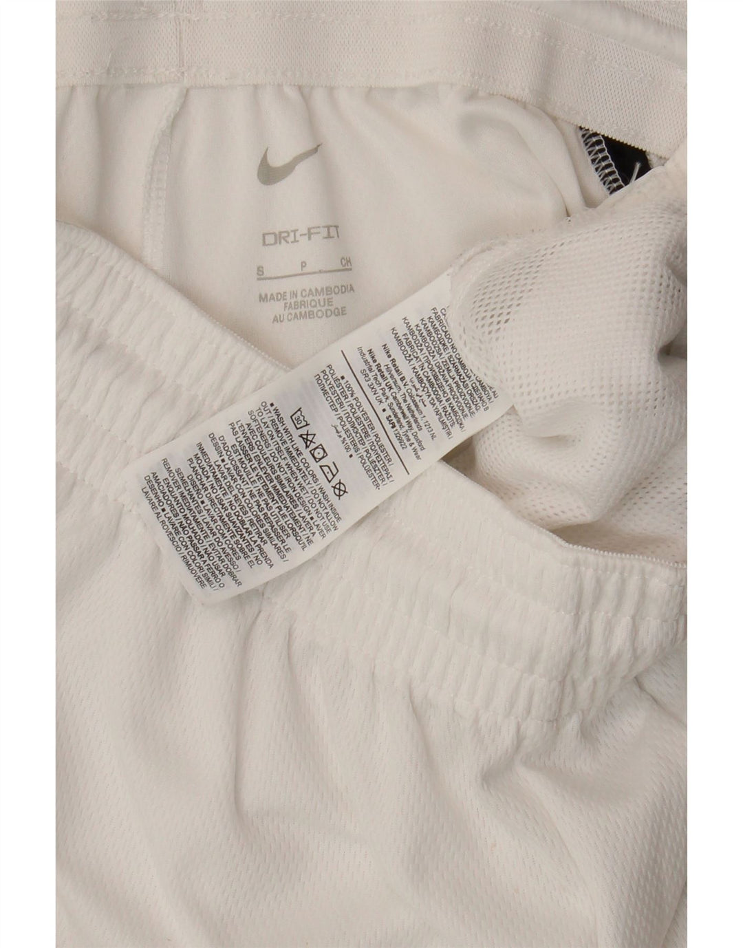 Nike Mens Dri Fit Sport Shorts Pequeno Poliéster Colorblock Branco