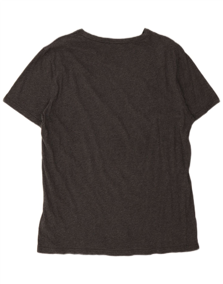 Tommy Hilfiger Camiseta masculina gráfica grande algodão cinza