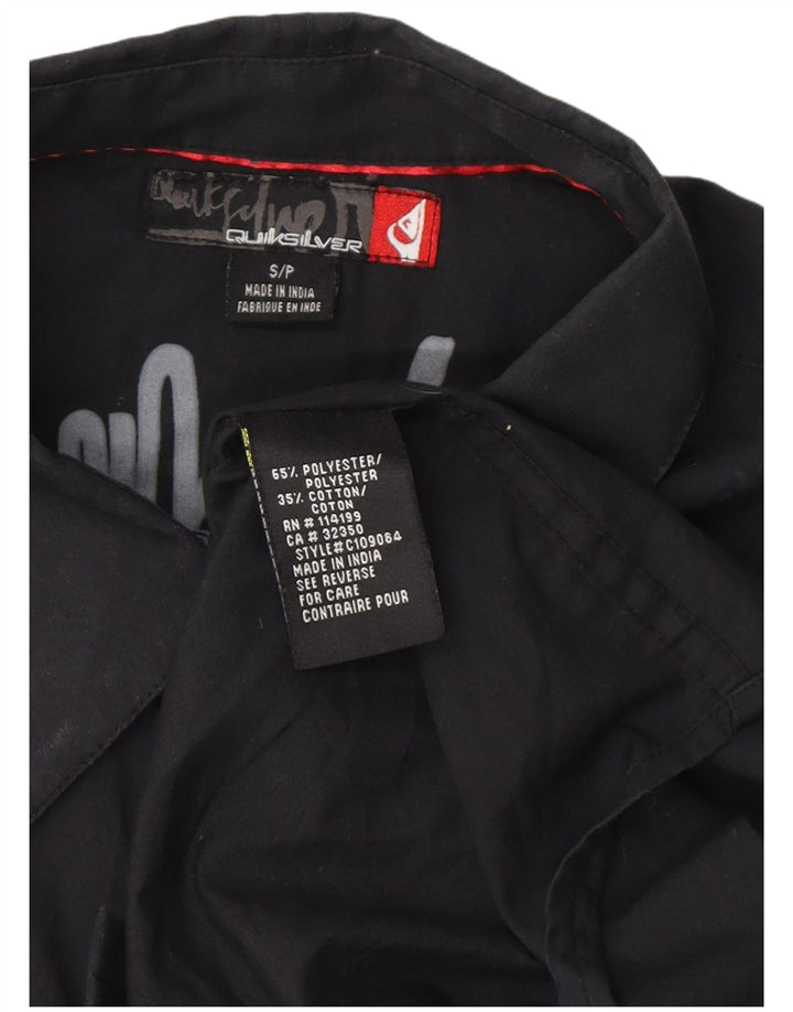 Camisa gráfica masculina Quiksilver pequena poliéster preta