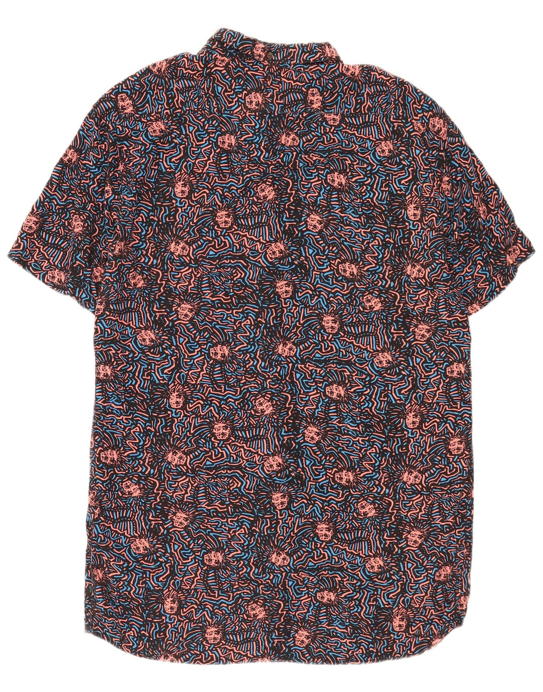Camisa masculina Quiksilver Abstract Pattern Slim XL preta viscose