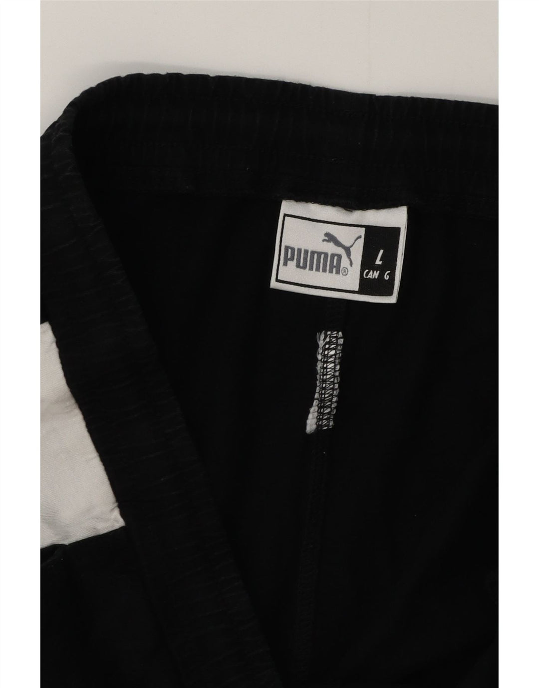 Shorts esportivos masculinos PUMA grande bloco colorido preto