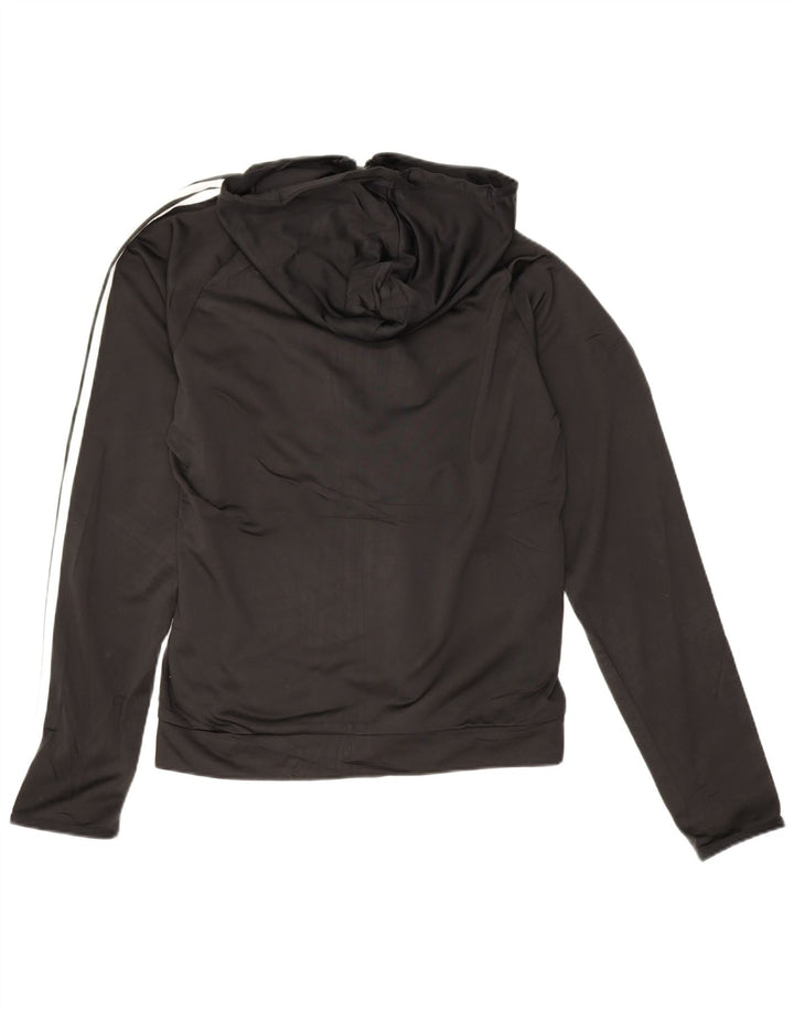 Adidas Mens Zip Hoodie Suéter Médio Preto Poliéster