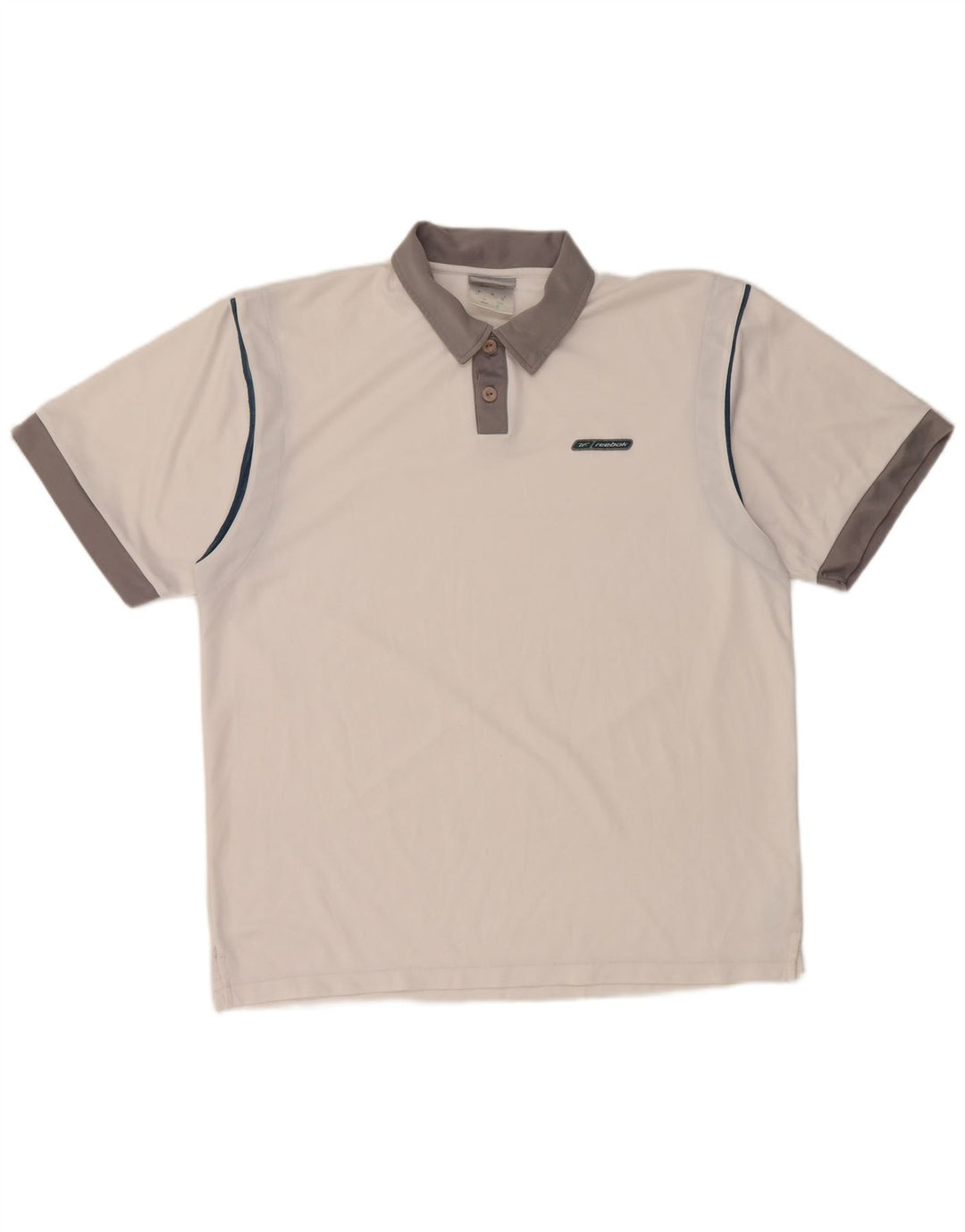 Camisa polo masculina REEBOK médio branco colorblock poliéster