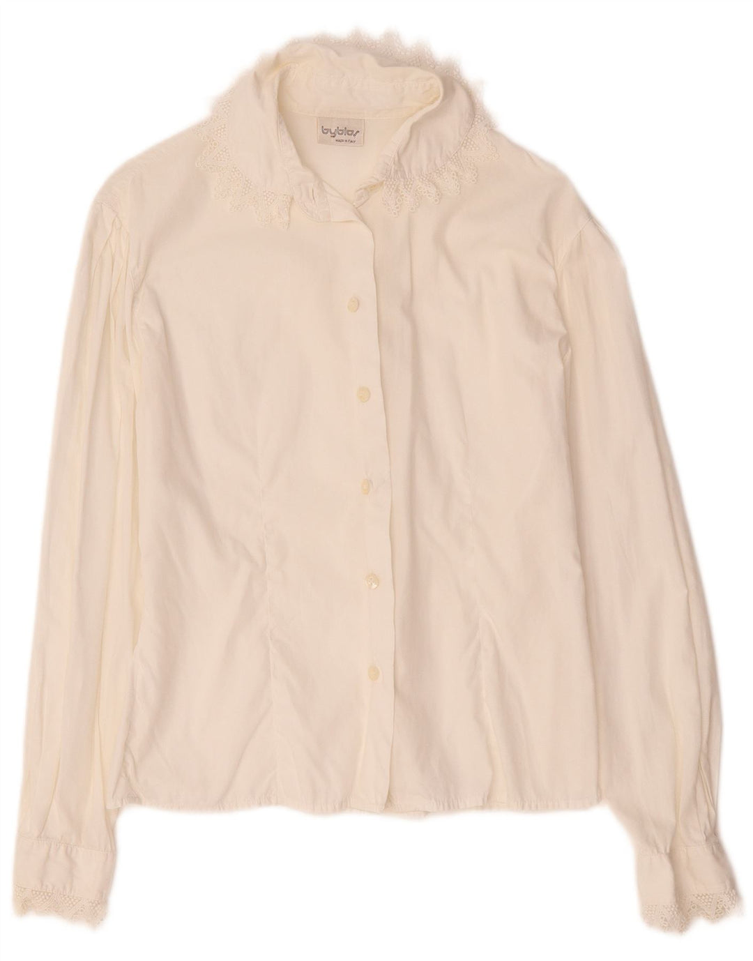 Blusa feminina Byblos UK 14 médio branco