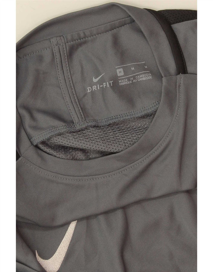 Camiseta Nike Masculina Dri Fit Top Cinza Médio Colourblock