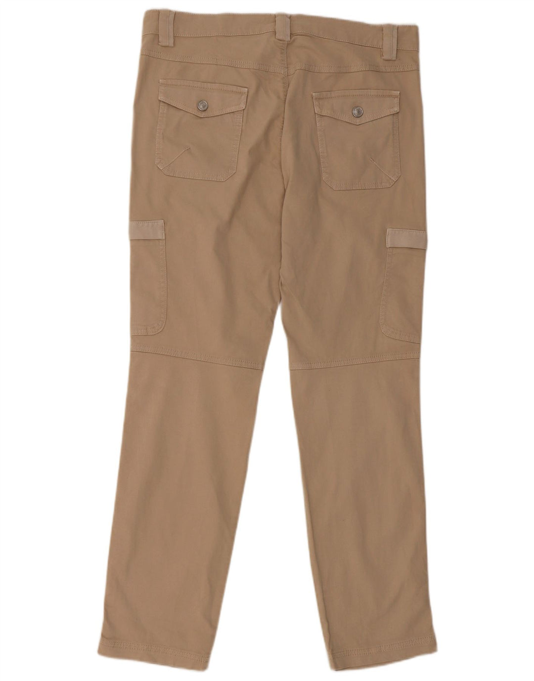 Calça cargo slim feminina BENETTON IT 48 XL W36 L31 algodão bege