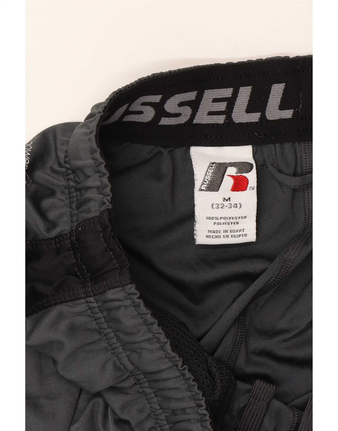 Russell Athletic Mens Sport Shorts Médio Cinza Colourblock Poliéster