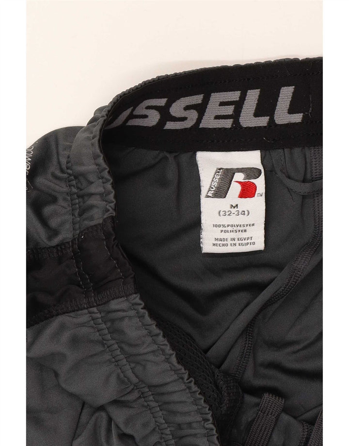 Russell Athletic Mens Sport Shorts Médio Cinza Colourblock Poliéster