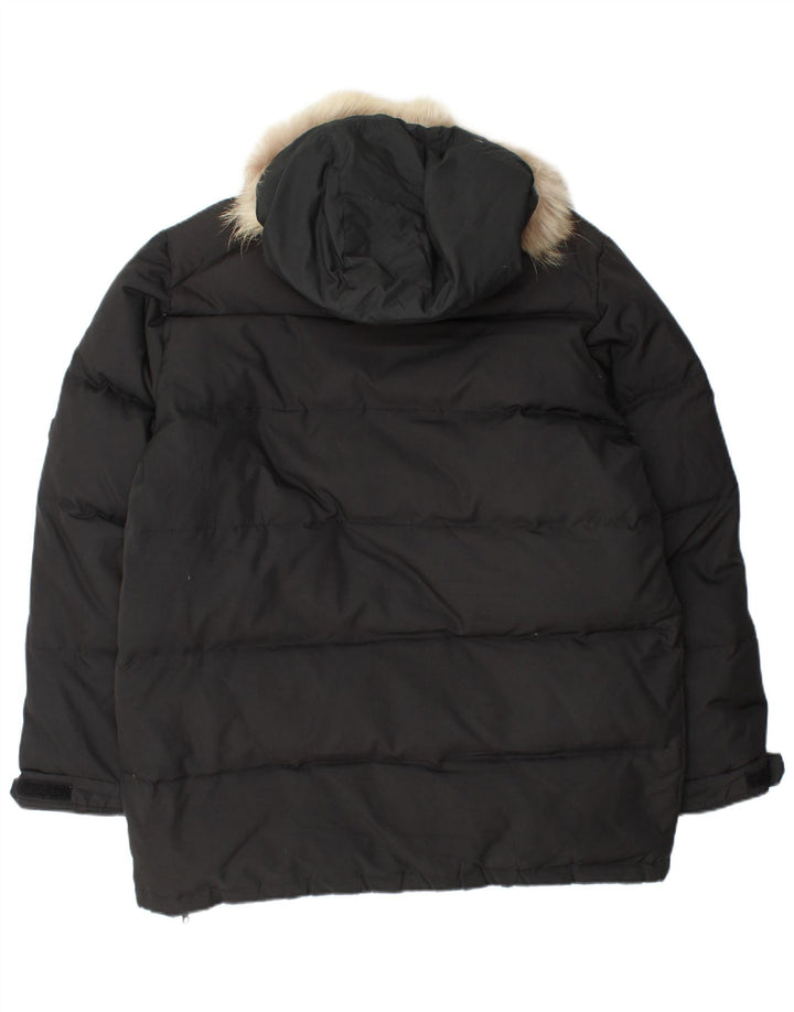 Jaqueta acolchoada com capuz masculina Dubin UK 38 poliéster preto médio