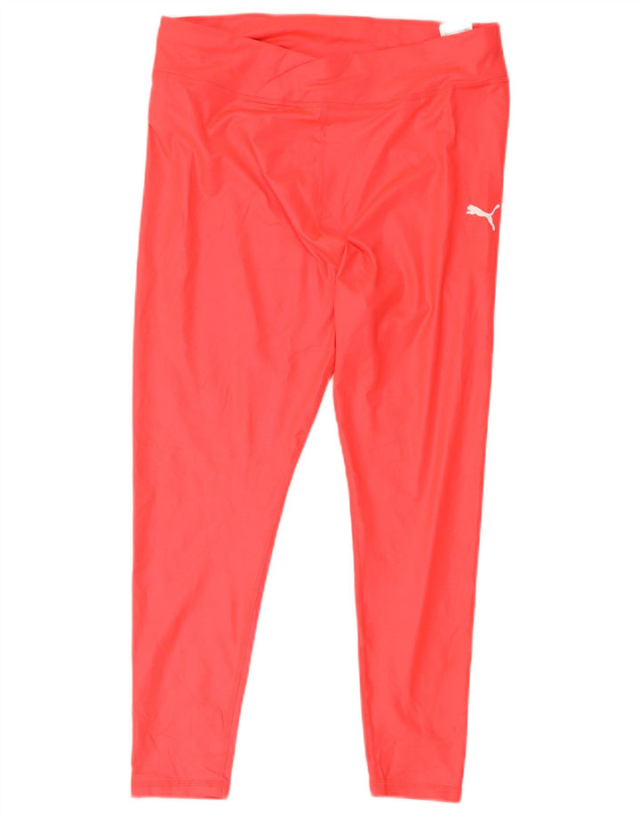 Puma Womens Capri Leggings UK 16 Grande Poliéster Vermelho