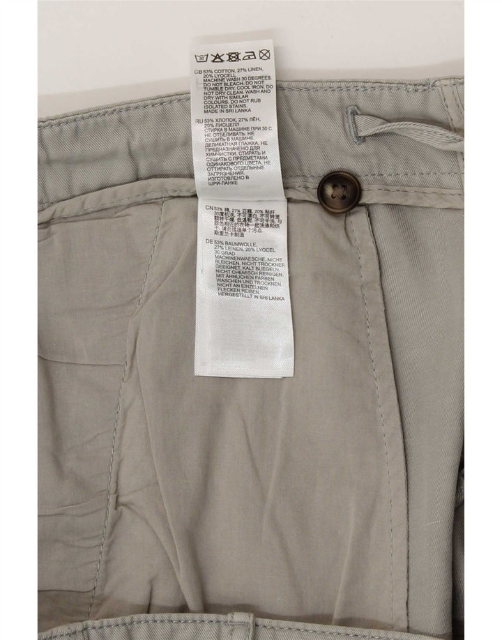 Shorts Chino Masculino Reiss W36 Grande Algodão Cinza