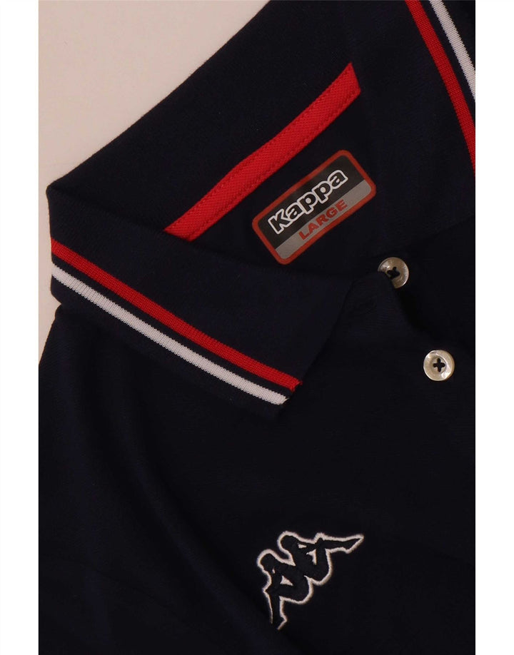 Camisa polo feminina Kappa UK 14 grande azul marinho