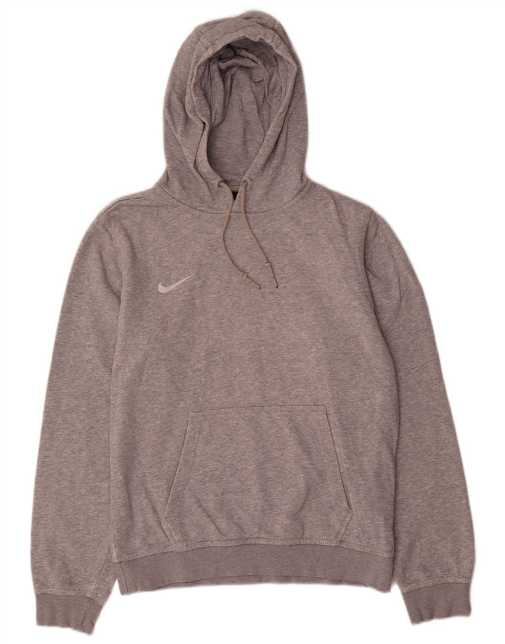 Nike Mens Hoodie Jumper Pequeno Algodão Cinza