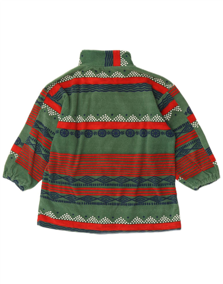 Jaqueta de lã masculina vintage UK 38 verde médio geométrico