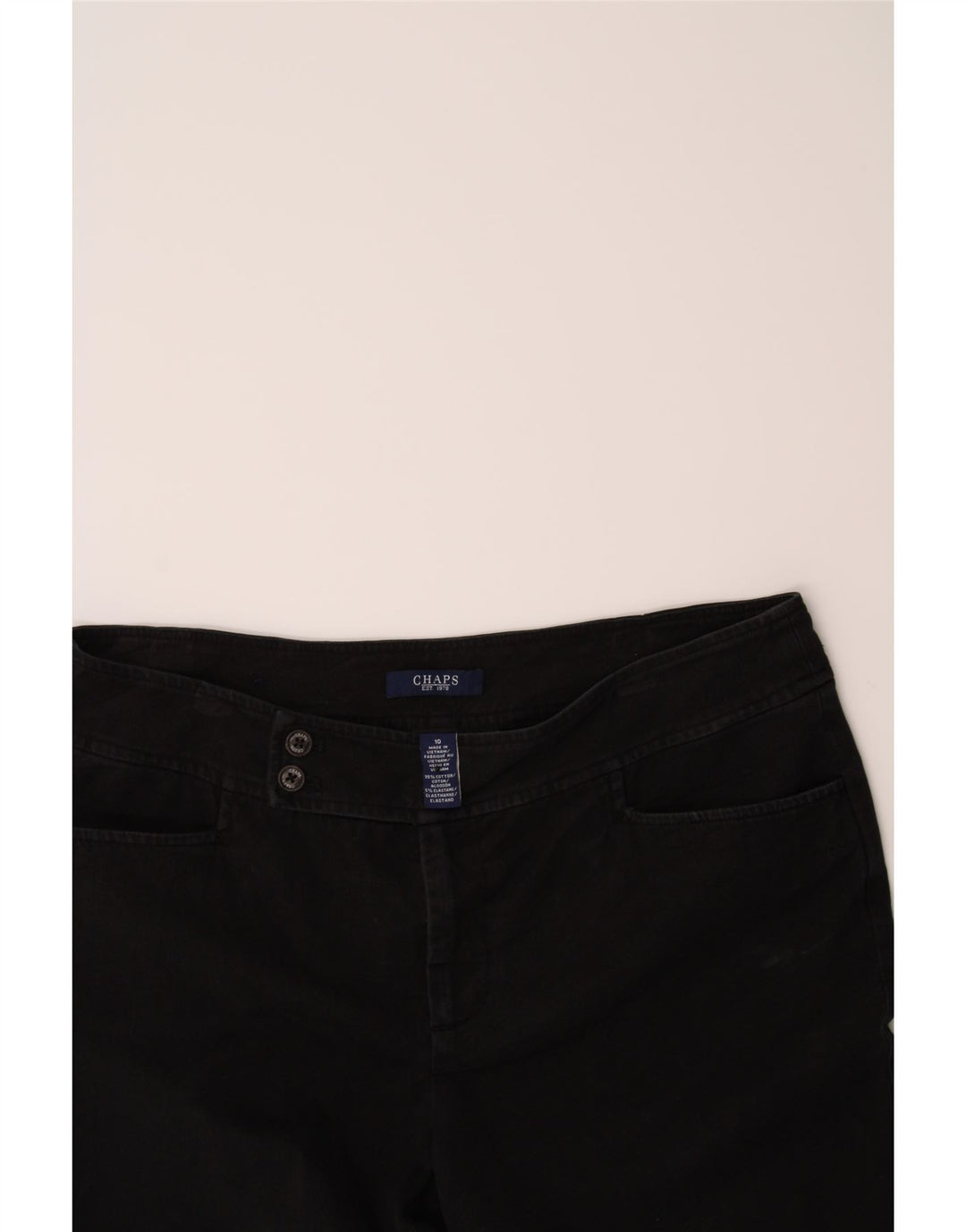 CHAPS Womens Bootcut Casual Trousers US 10 Large W32 L30 Black Cotton Vintage Chaps and Second-Hand Chaps from Messina Hembry 