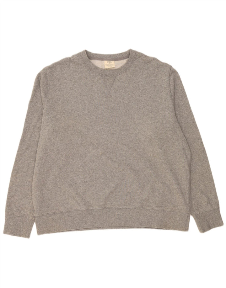 Suéter masculino Marks & Spencer 3XL algodão cinza