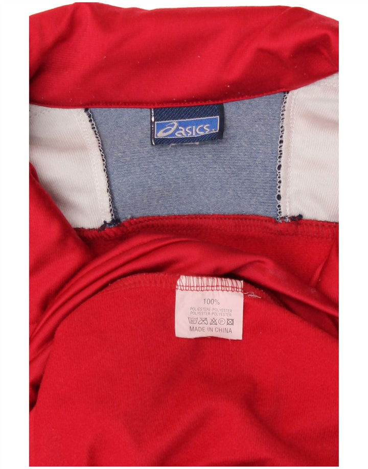 Asics Mens Graphic Tracksuit Top Jacket 3XL Vermelho Colourblock Poliéster