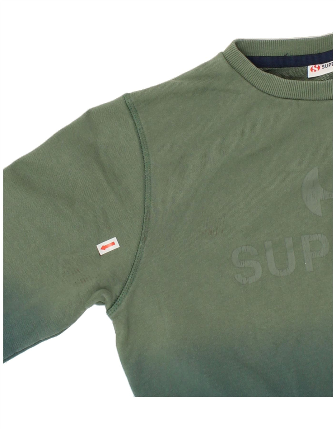 SUPERGA Boys Graphic Sweatshirt Jumper 14-15 Years Medium  Green Vintage Superga and Second-Hand Superga from Messina Hembry 