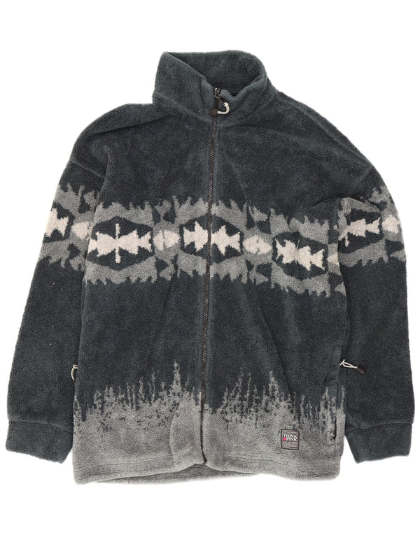 Jaqueta de lã masculina Think Pink UK 42 XL poliéster geométrico cinza