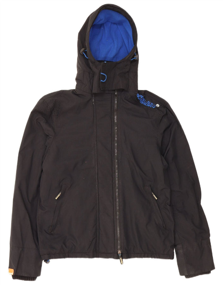 Jaqueta corta-vento masculina SUPERDRY com capuz e capuz Reino Unido 38 médio preto