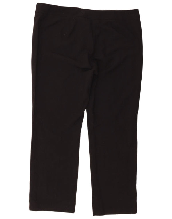 Calça feminina reta casual Marks & Spencer UK 20 2XL W42 L29 preta