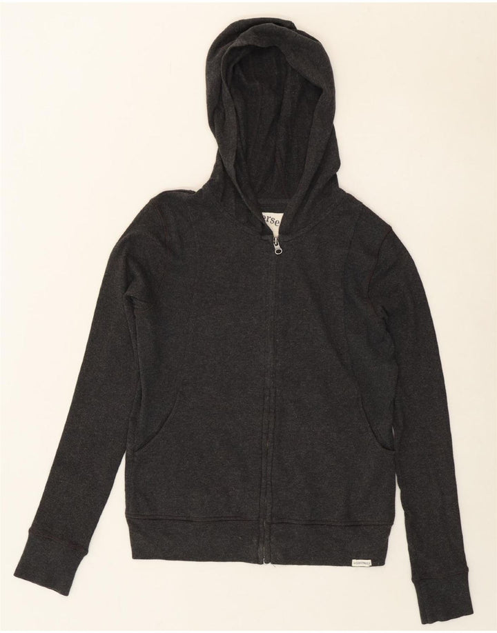 CONVERSE Womens Graphic Zip Hoodie Sweater UK 16 Large Grey Cotton Vintage Converse and Second-Hand Converse from Messina Hembry 