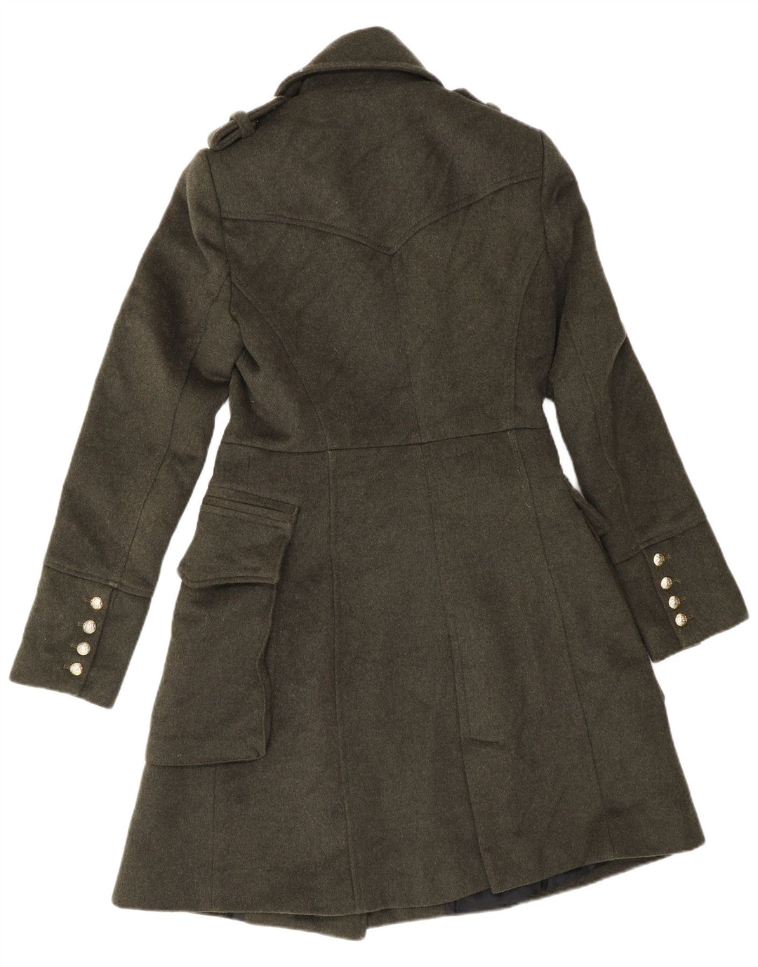 Zara Womens Trench Coat UK 10 Pequeno Caqui
