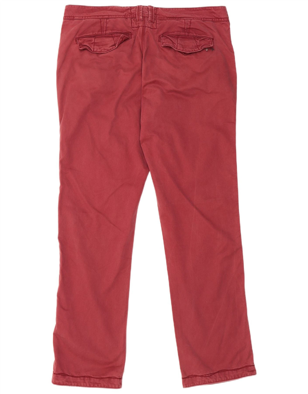 Calça chino reta masculina FAT FACE W38 L33 algodão vermelho