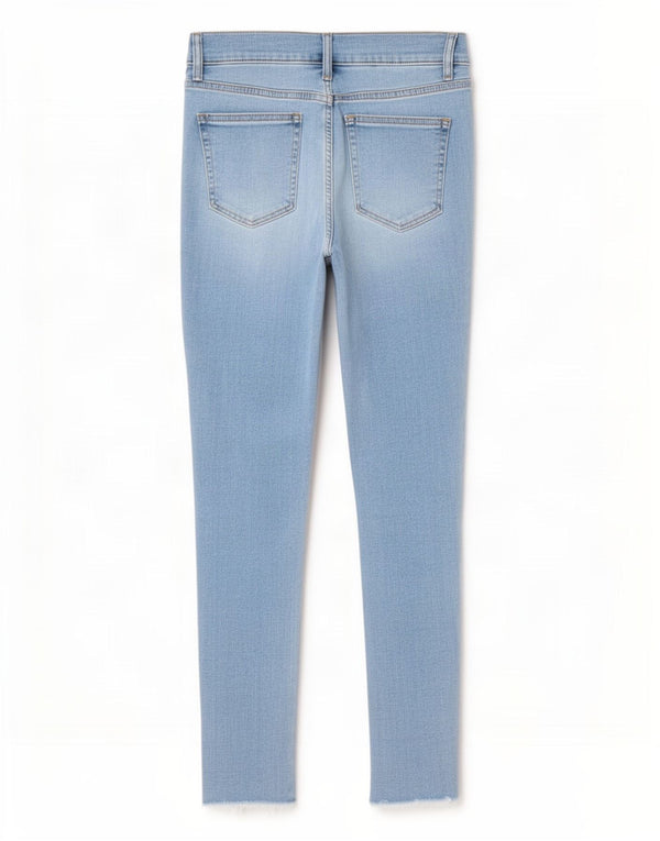 Jeans skinny de cintura alta feminino Gap W26 L27 algodão azul