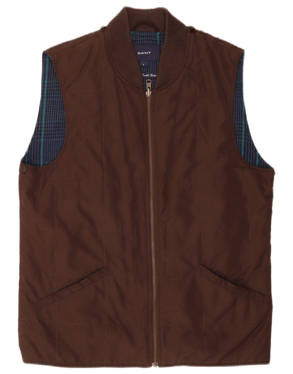 Gant Mens Gilet UK 36 Pequeno Poliéster Marrom