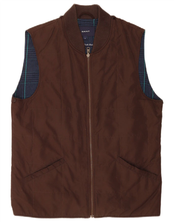 Gant Mens Gilet UK 36 Pequeno Poliéster Marrom