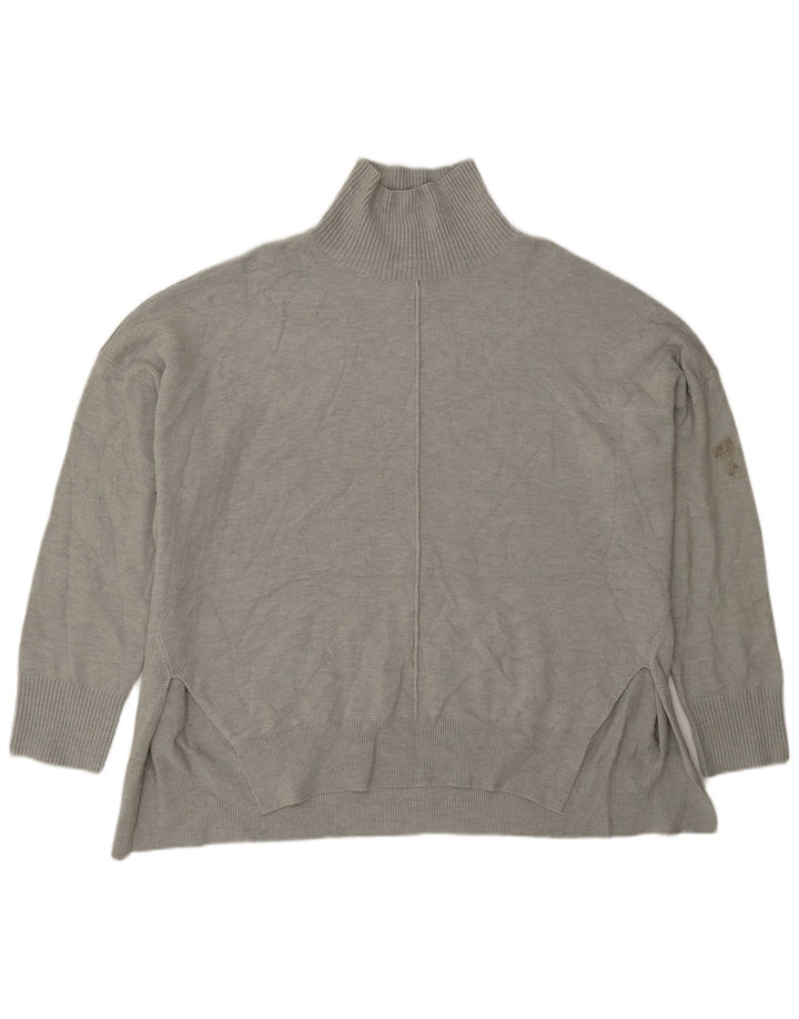 Suéter feminino com gola tartaruga French Connection Reino Unido 14 cinza médio