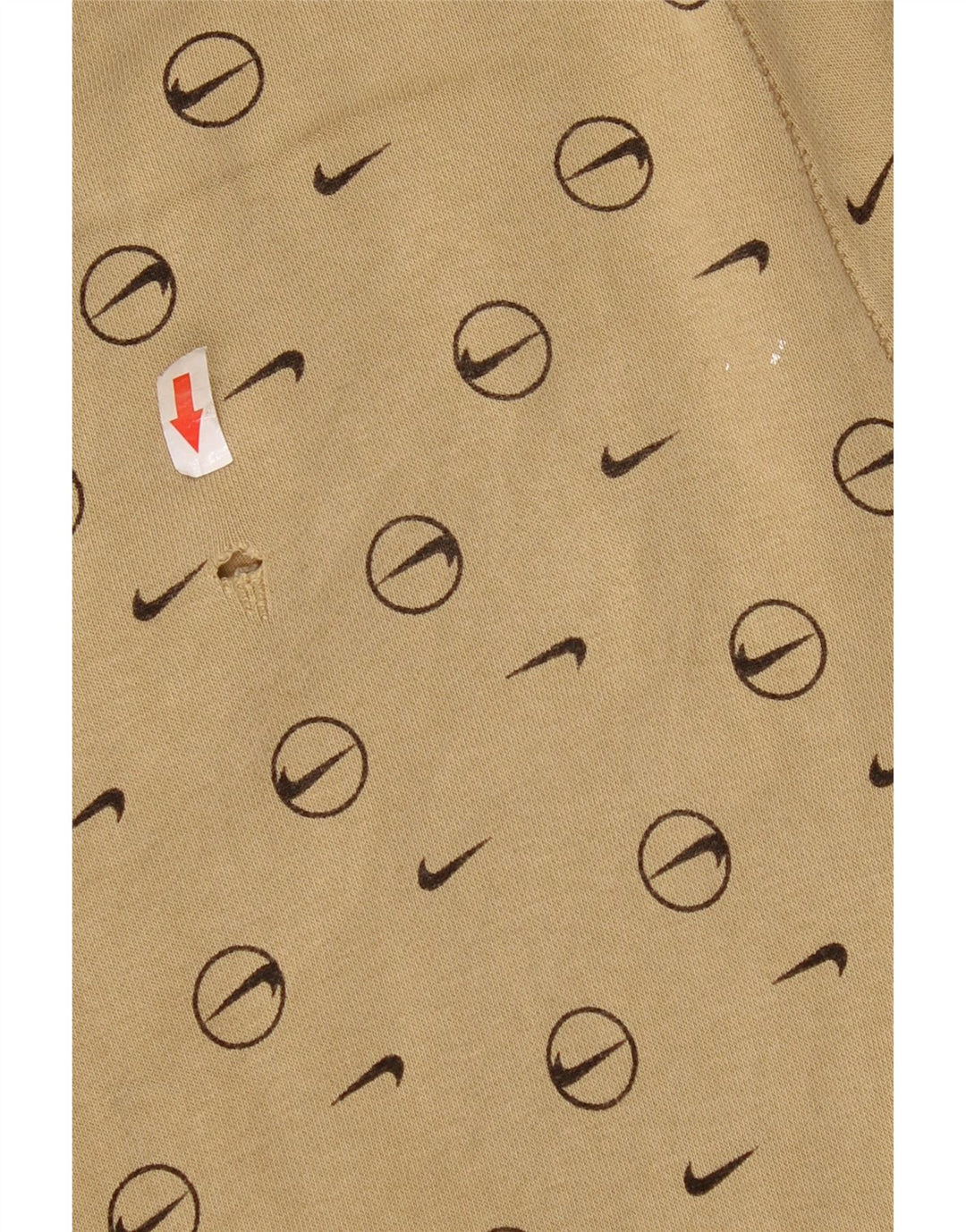 Nike masculino gráfico agasalho calças joggers pequeno bege geométrico