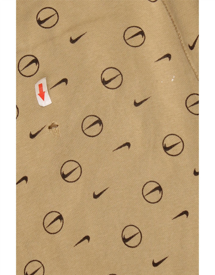 Nike masculino gráfico agasalho calças joggers pequeno bege geométrico