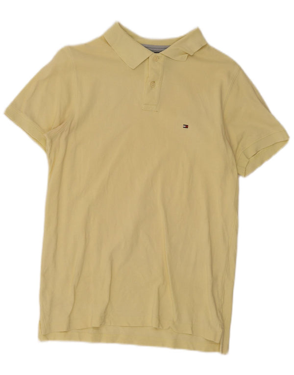 Camisa polo masculina Tommy Hilfiger Slim Fit amarelo médio